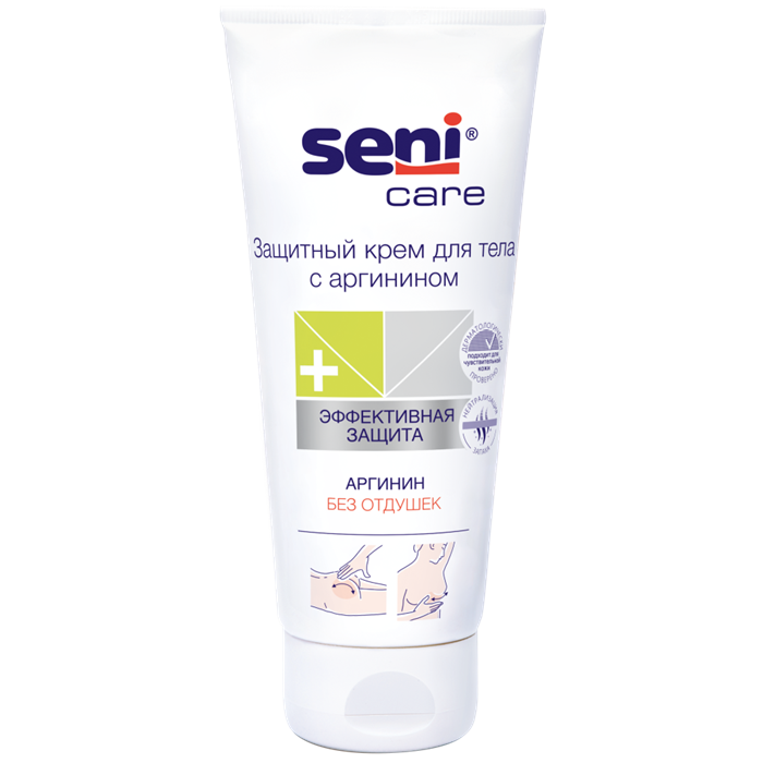 Крем защитный для тела Seni Care (Аргинин), с нейтрализатором запаха, без отдушек 200 мл 34014 - фото 6526