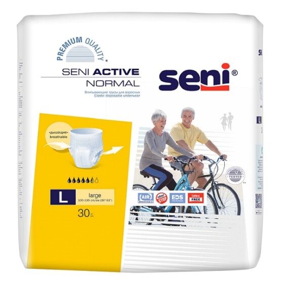 Впитывающие трусики для взрослых Seni Active Normal Large (30 шт), Польша 32014 - фото 4864