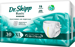 Подгузники для взрослых Dr Skipp Basic XL (130-170 см) 31076